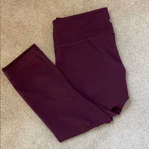 Lululemon Crop Leggings Maroon sz 8